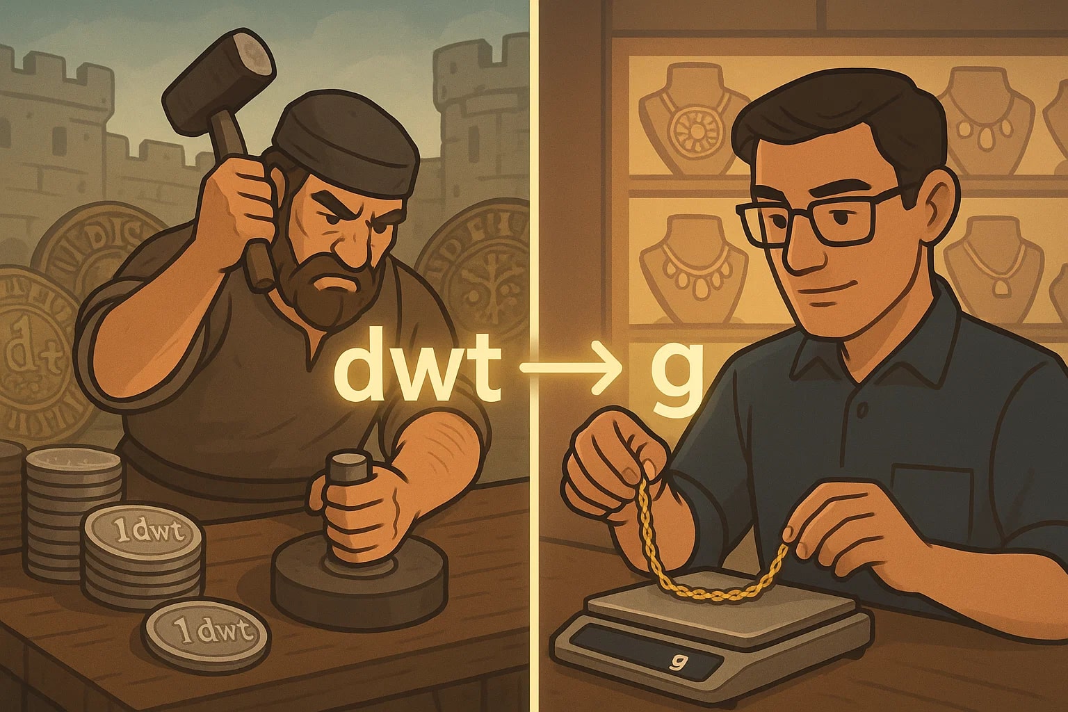 펜니웨이트에서 그램 변환기