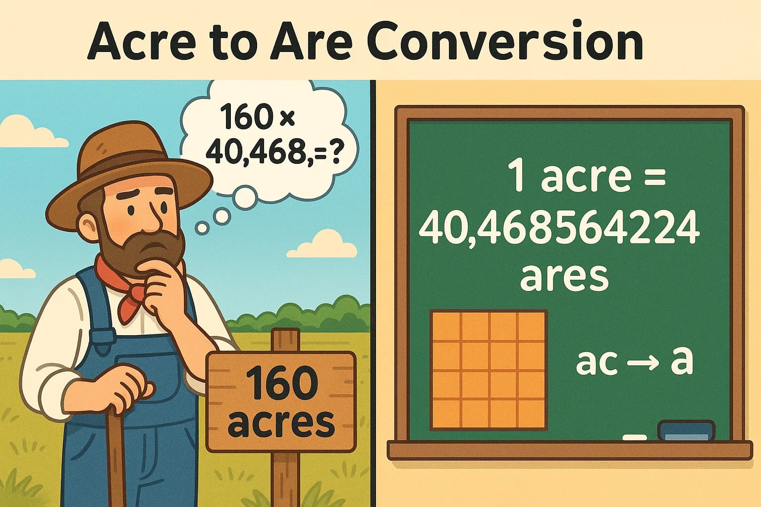 에이커에서 아르로 변환기