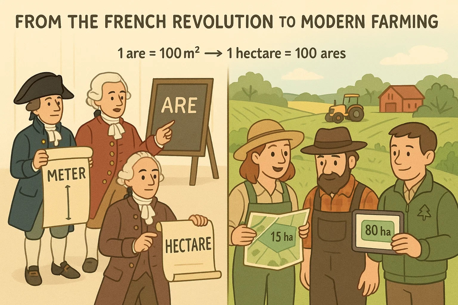 헥타르를 아르로 변환