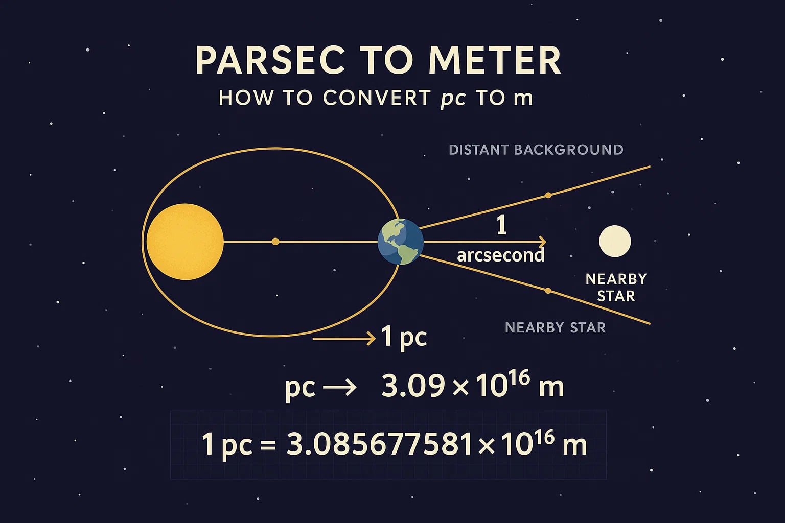Parseces to Meters Converter