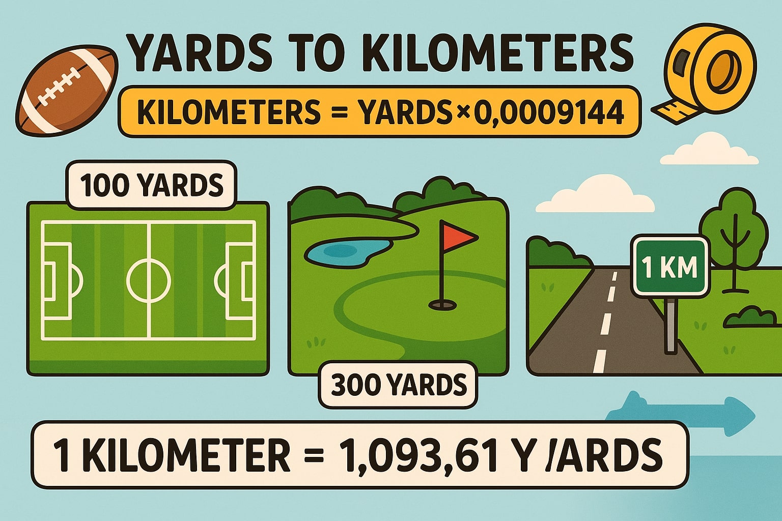 Yards to Kilometers Converter