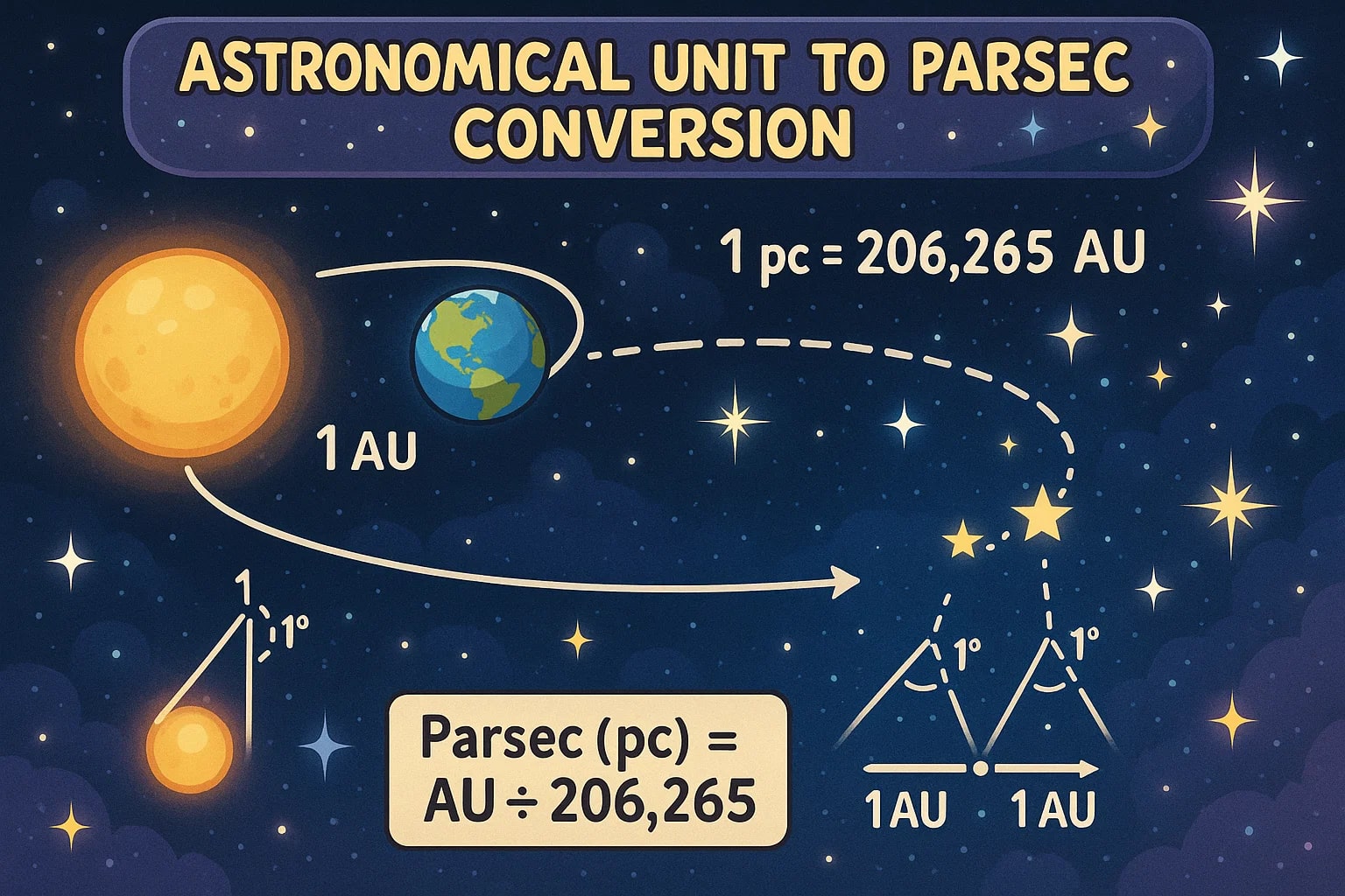 Astronomical Unit to Parsec Converter