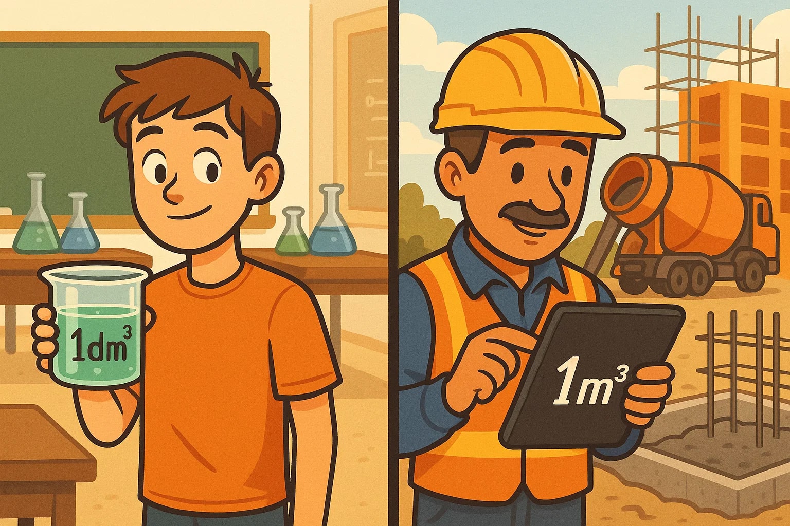 입방미터를 입방데시미터로 변환기