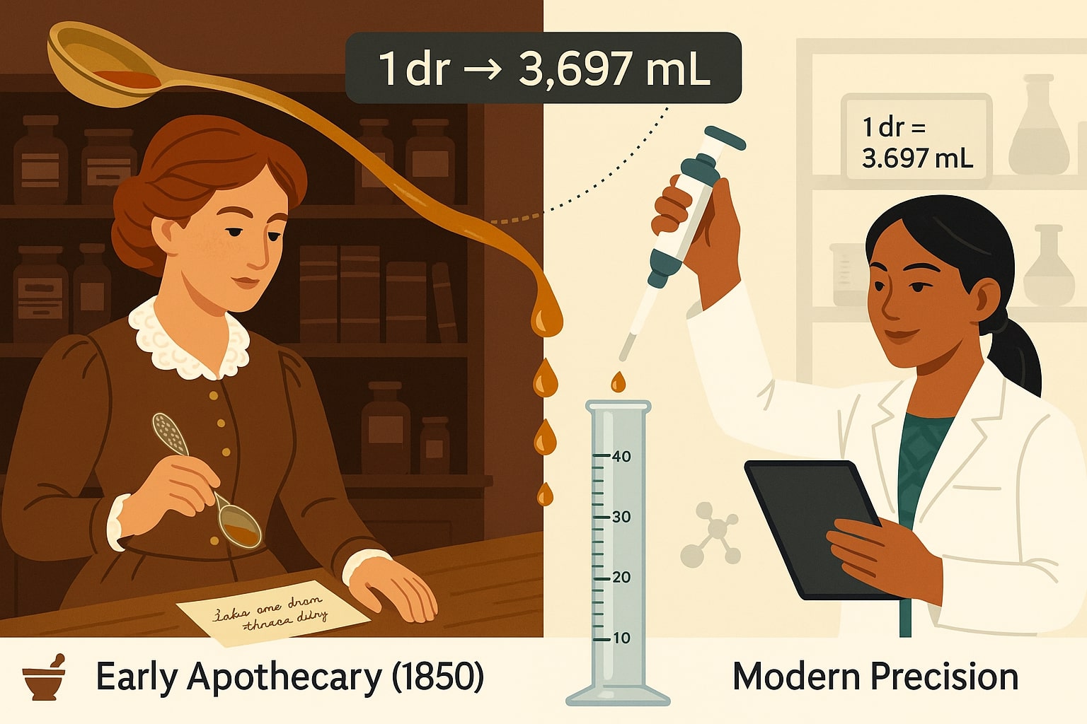 드램에서 밀리리터 변환기