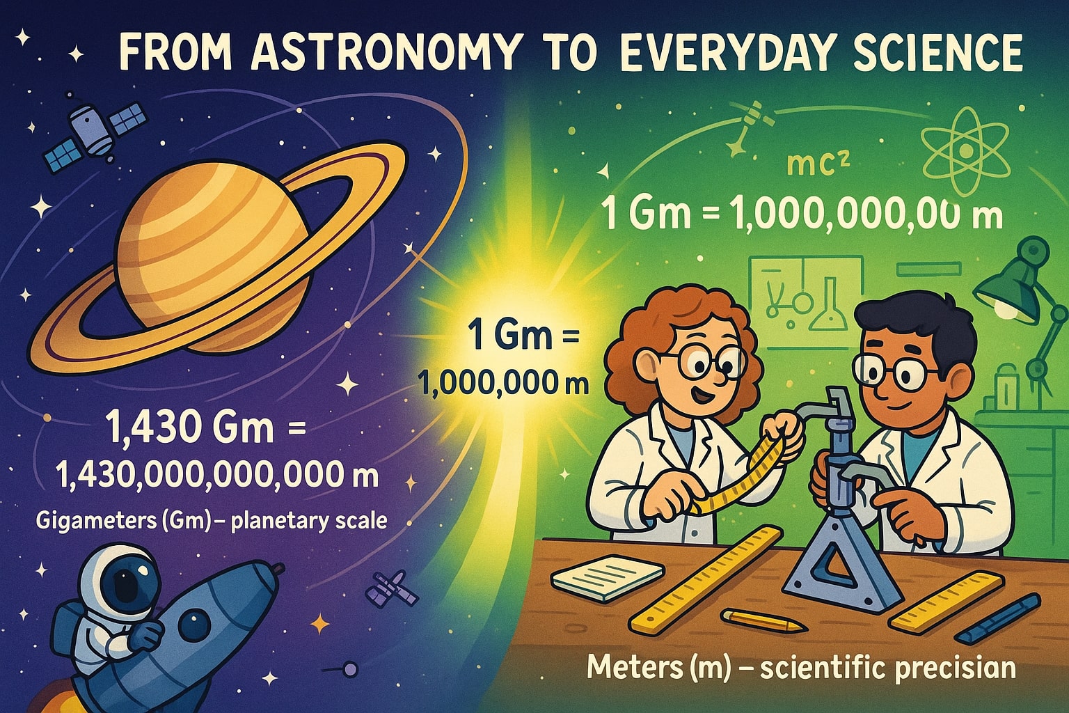 기가미터를 미터로 변환기