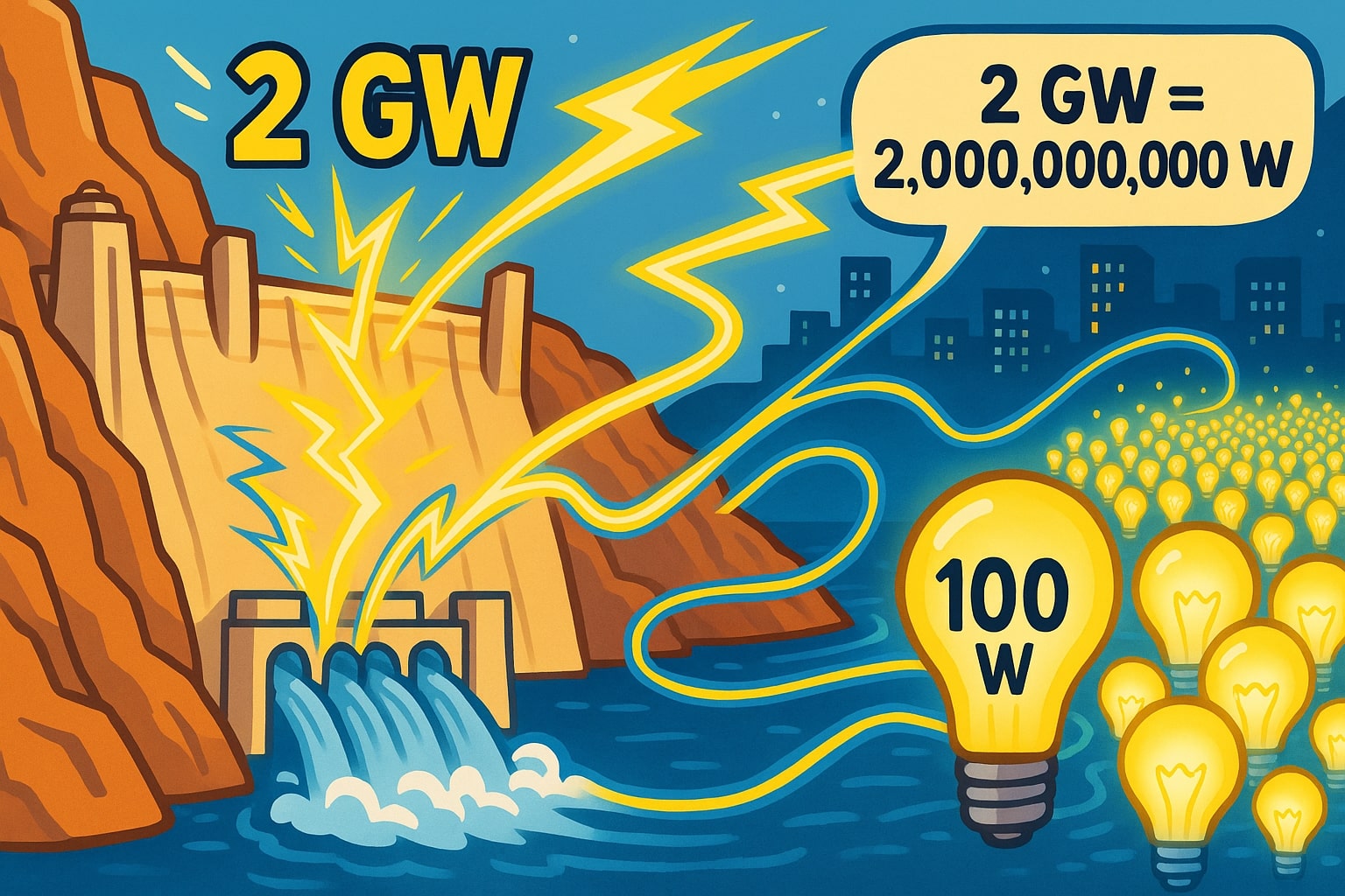 기가와트에서 와트로 변환기