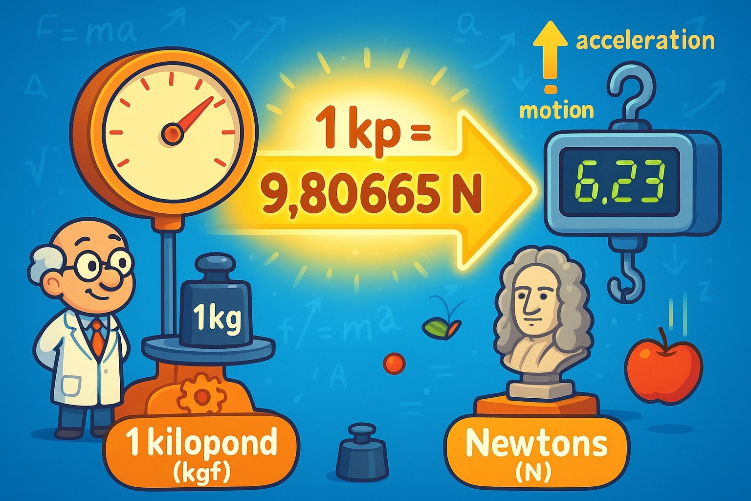 Kiloponds to Newtons Converter