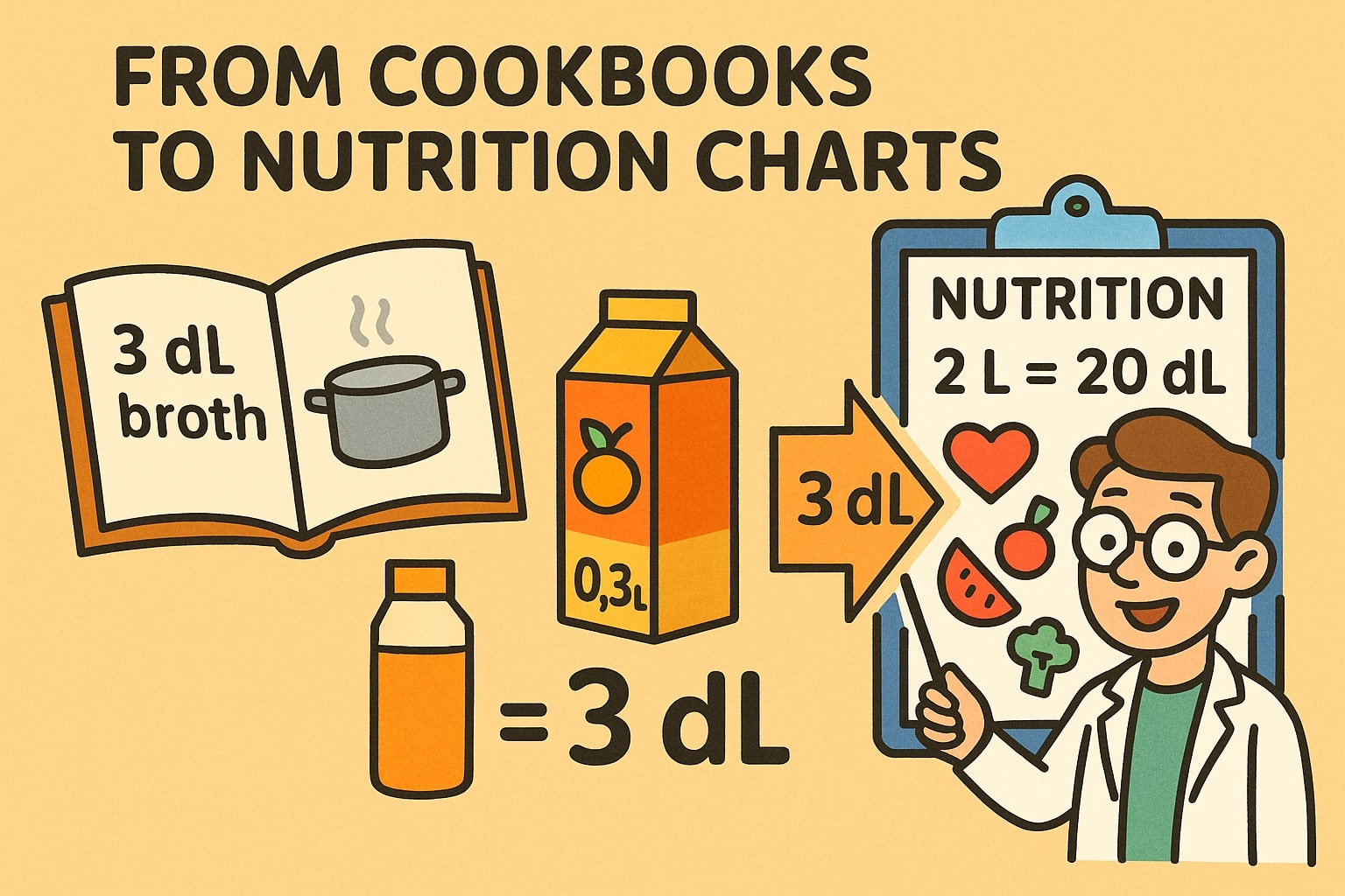 리터를 데시리터로 변환기