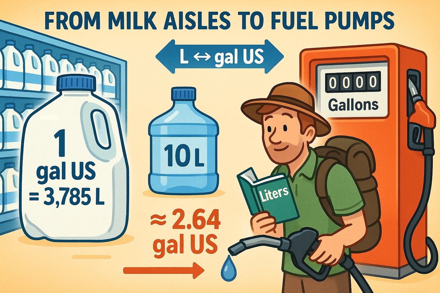 리터에서 미국 갤런 변환기