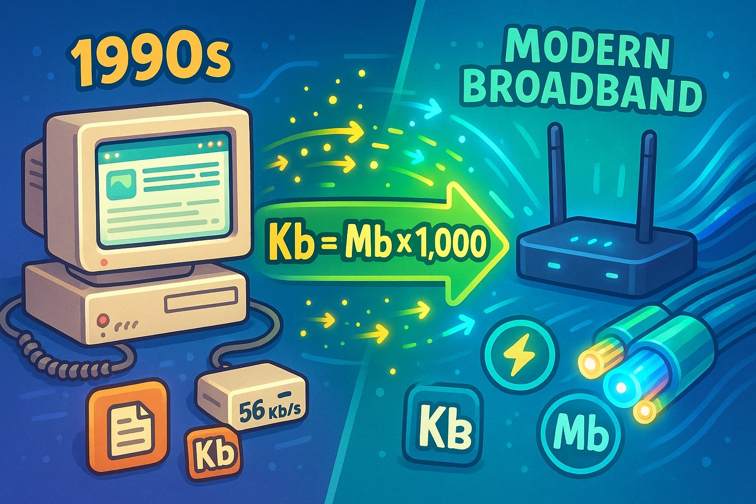 메가비트에서 킬로비트 변환기