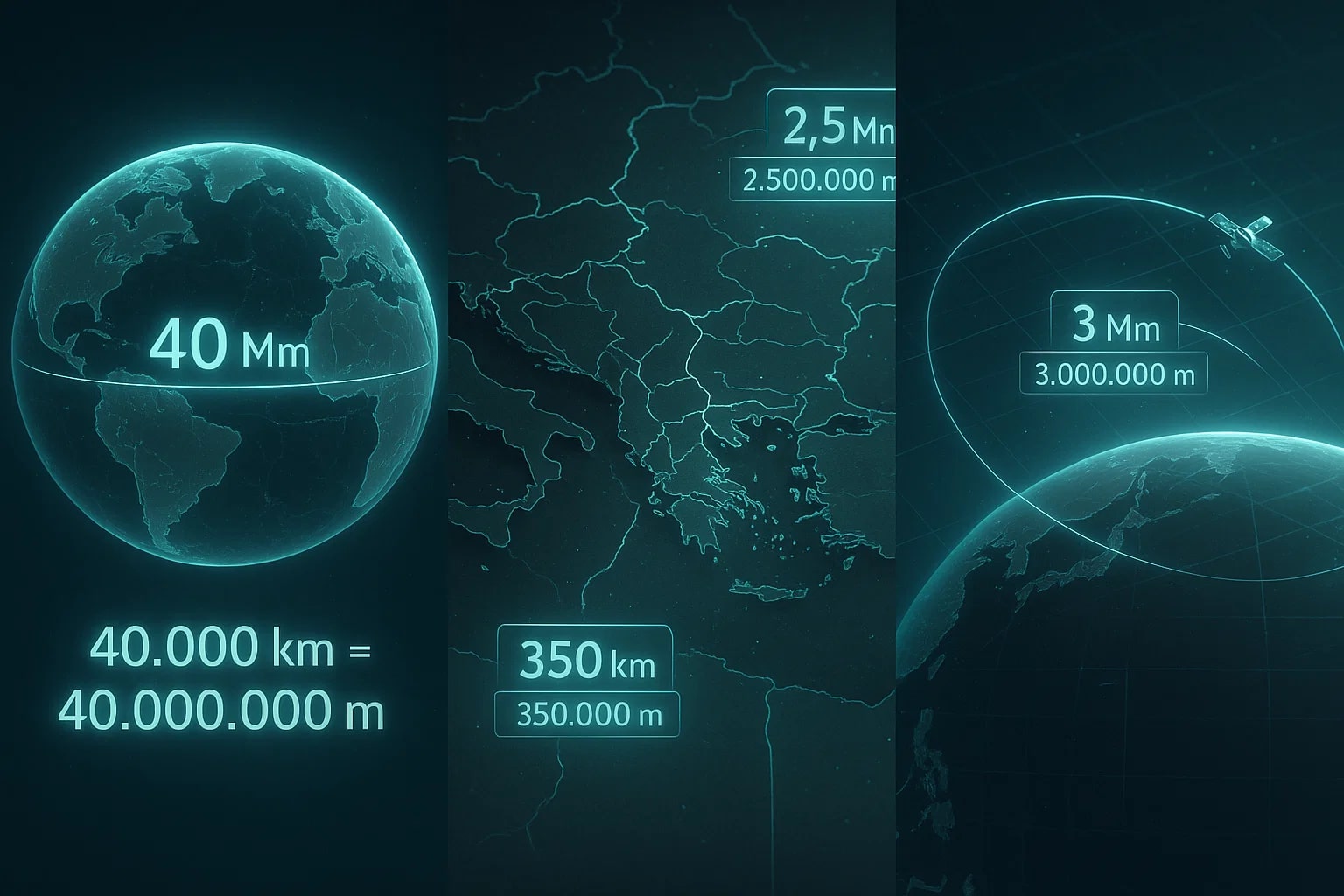 메가미터를 미터로 변환기