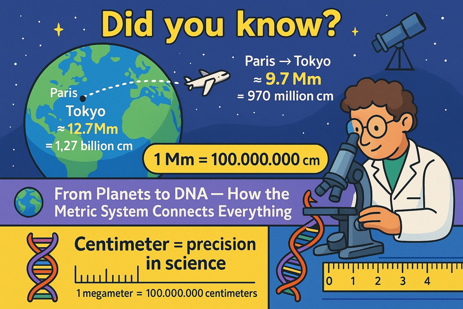 메가미터에서 센티미터 변환 도구