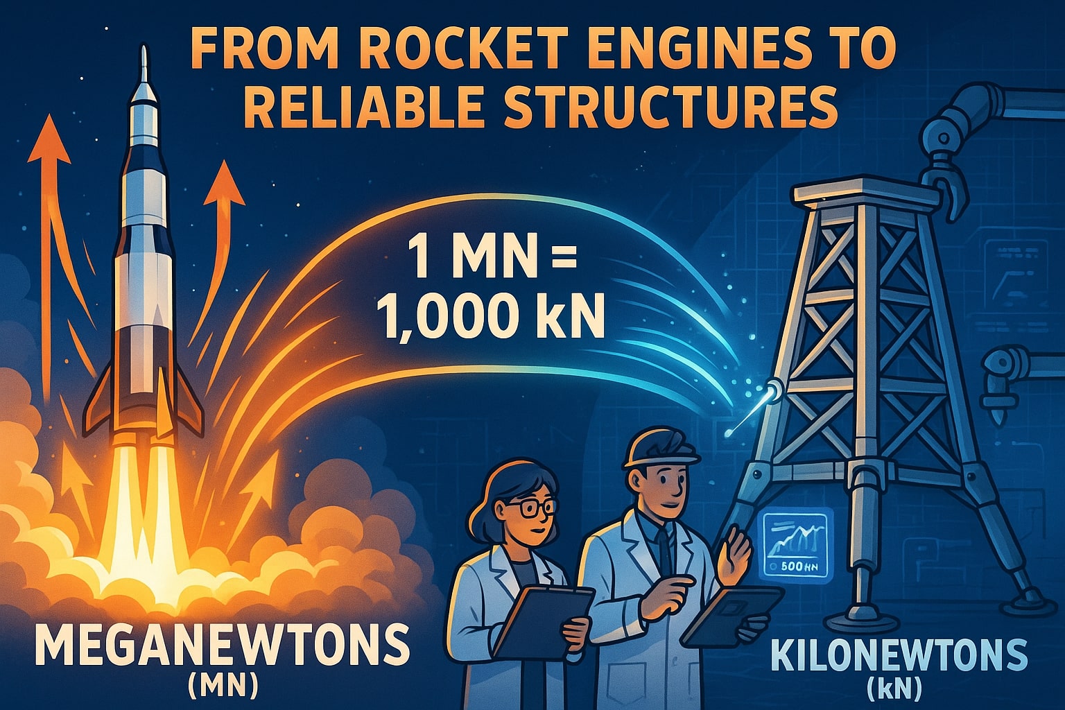 메가뉴턴에서 킬로뉴턴 변환기