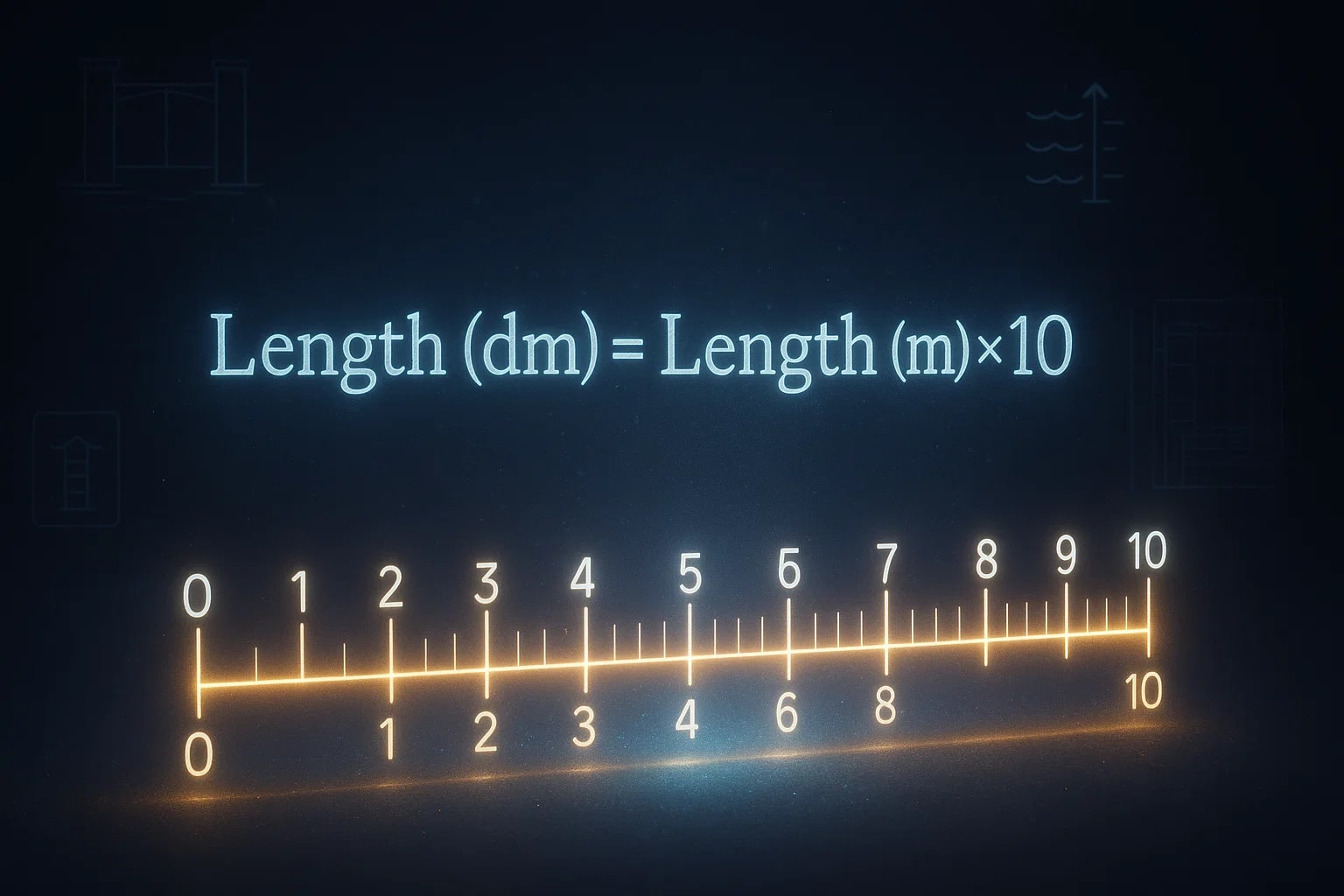 미터에서 데시미터 변환기