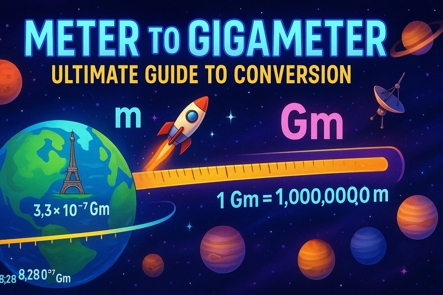 Meters to Gigameters Converter