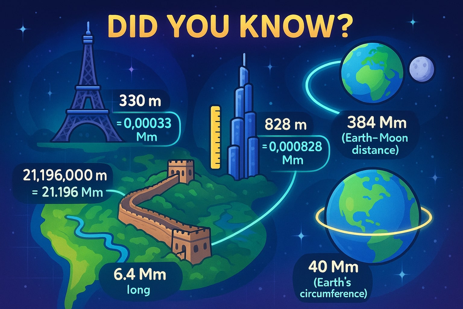 Meters to Megameters Converter