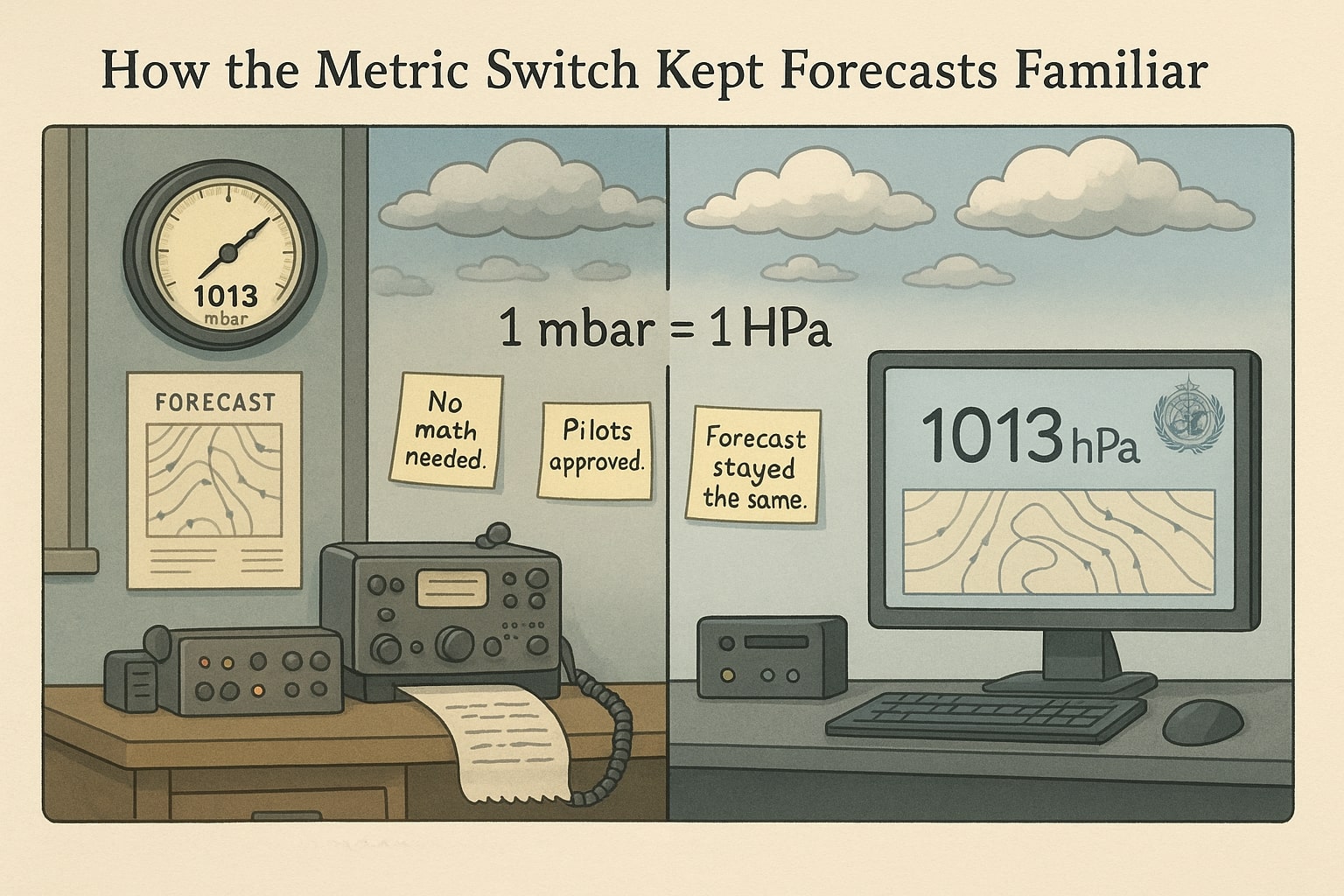 밀리바에서 헥토파스칼 변환기