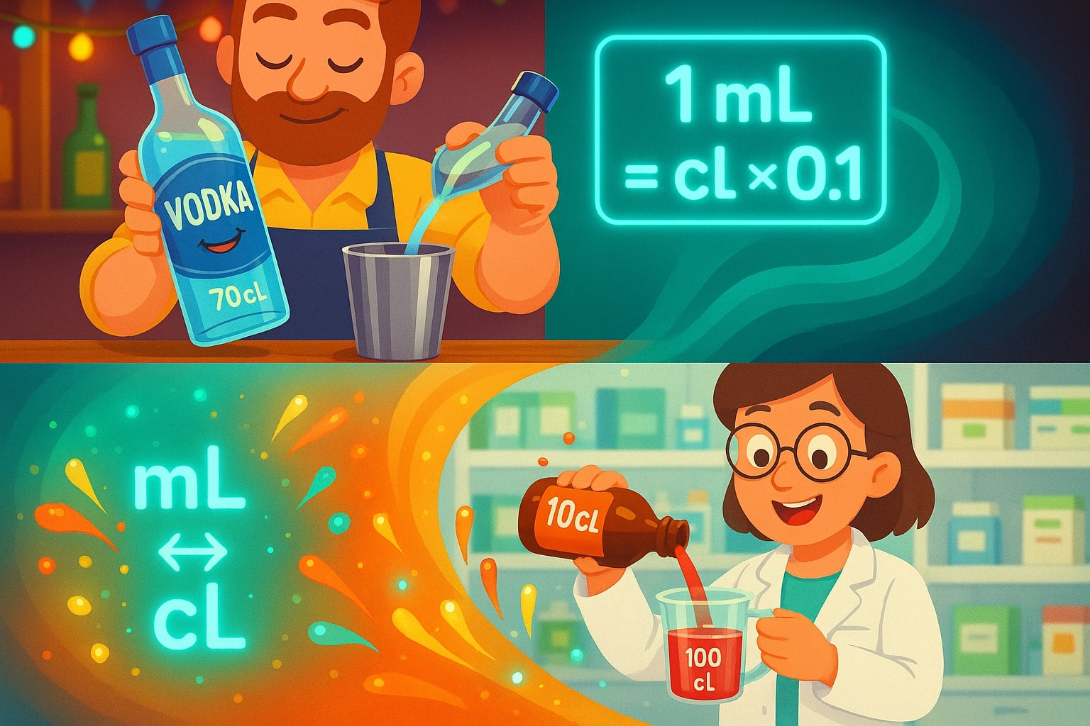 밀리리터에서 센티리터 변환기