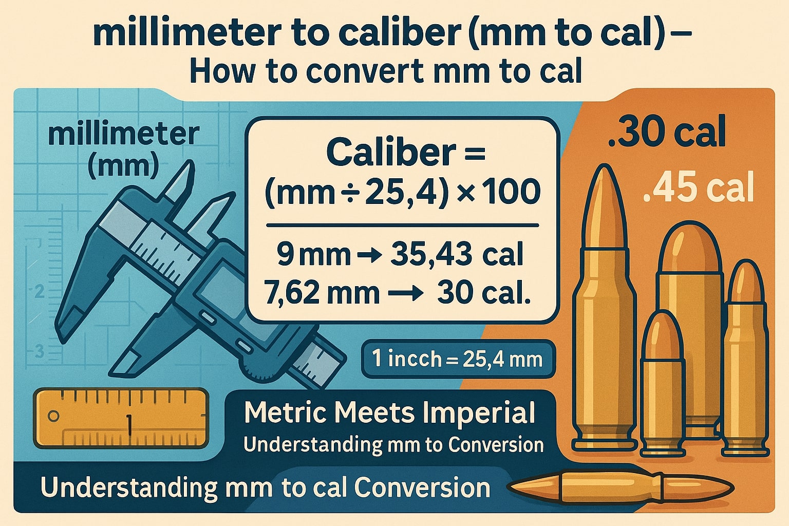 Millimeters to Calibers Converter