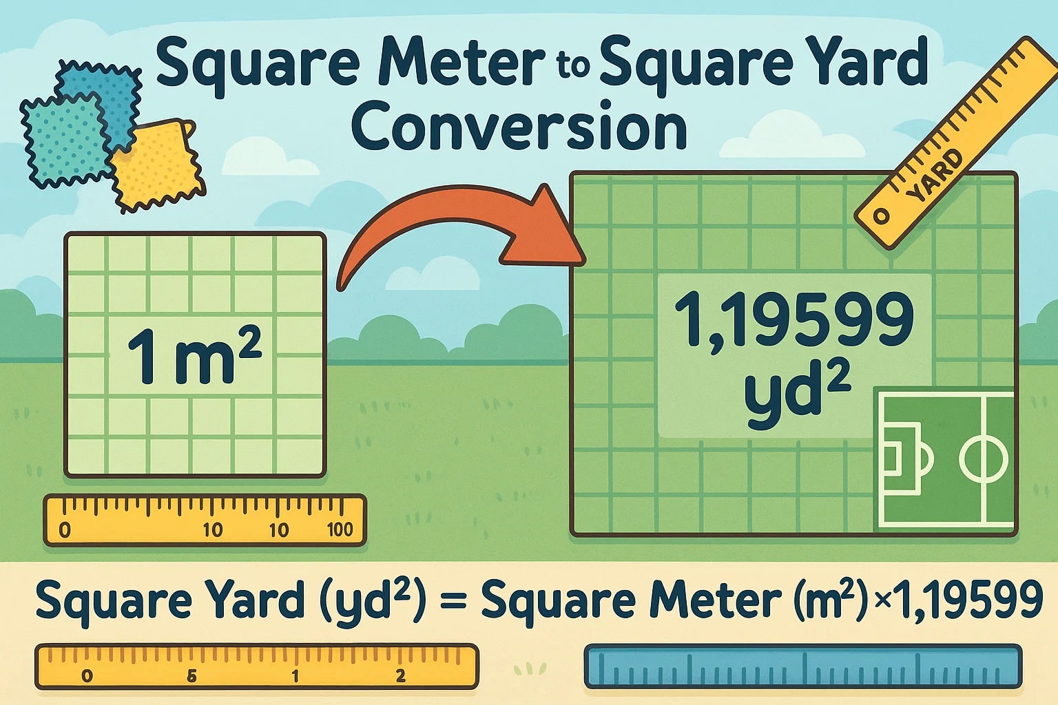 Square Meters to Square Yards Converter