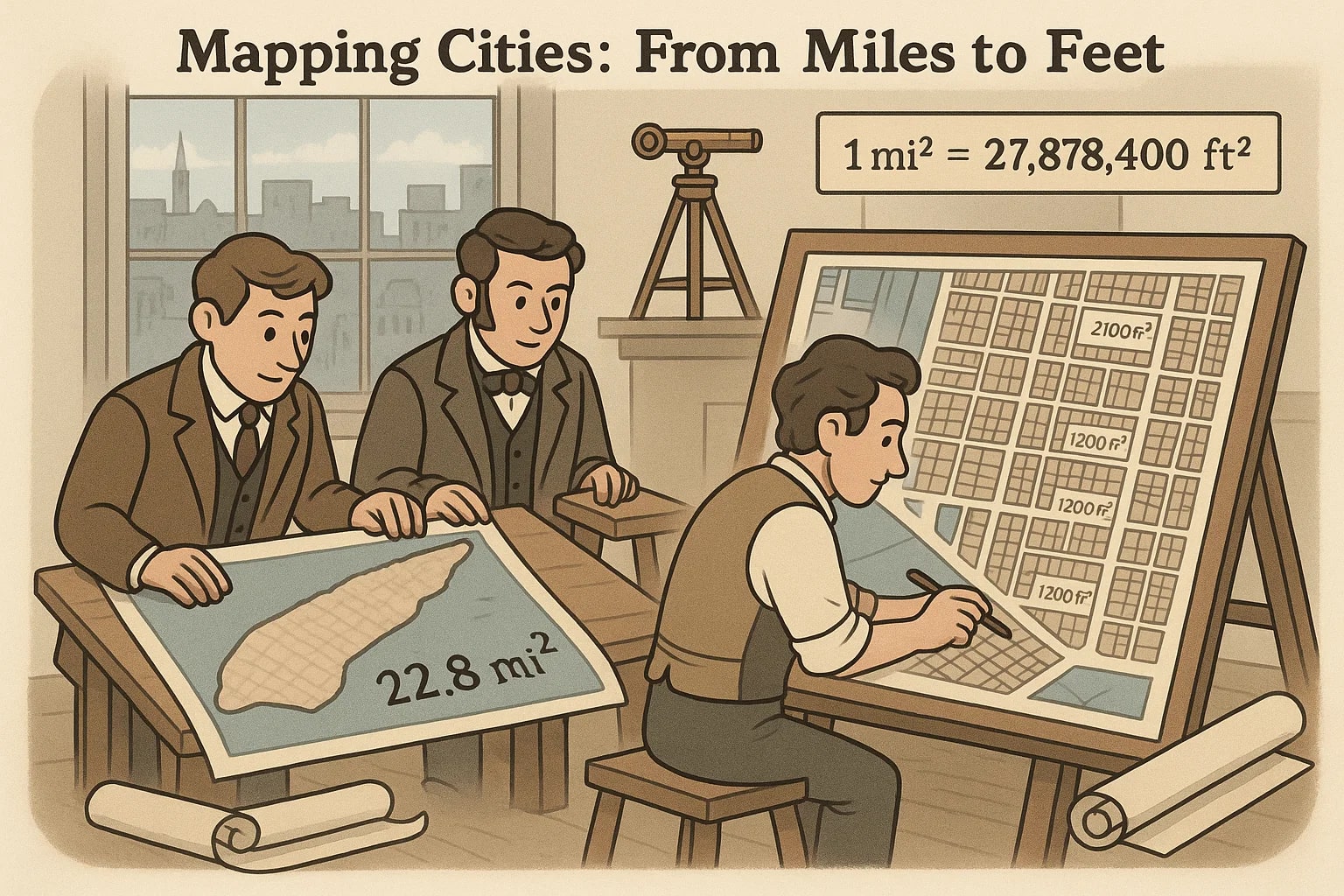 평방마일을 평방피트로 변환기