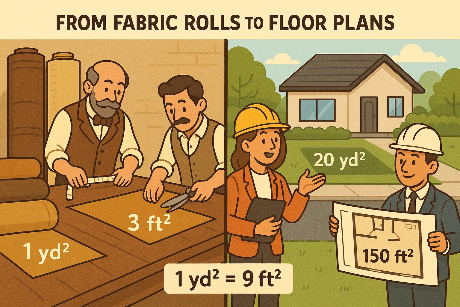야드 제곱에서 피트 제곱 변환기