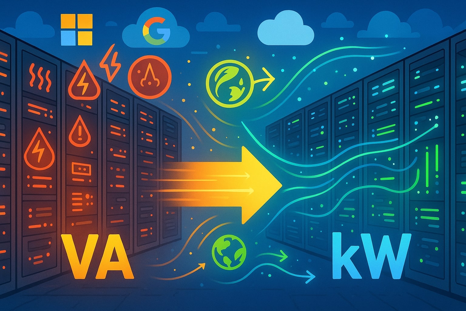 볼트암페어에서 킬로와트로 변환기