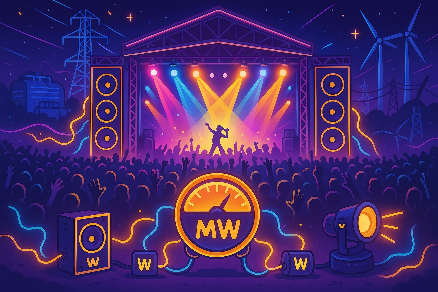 와트에서 메가와트 변환기